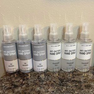 NWT Bath & Body Works Spray Hand Sanitizer Original Fragrance Free Set of 6